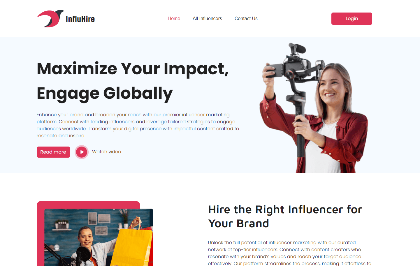 InfluHire Platform